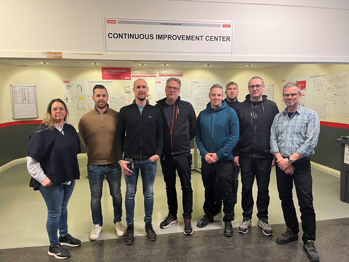 Moduls ledningsgrupp gör studiebesök hos Franke Futurum